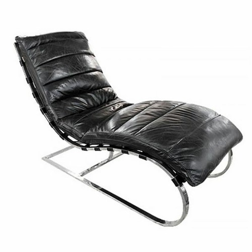 Longchair 61x115x81cm leather - longchair,