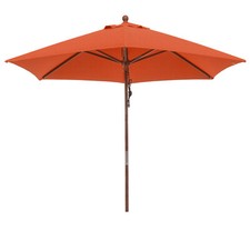 anndora® Sonnenschirm Balkonschirm ø 2,5 m rund Terracotta Garten Holzschirm