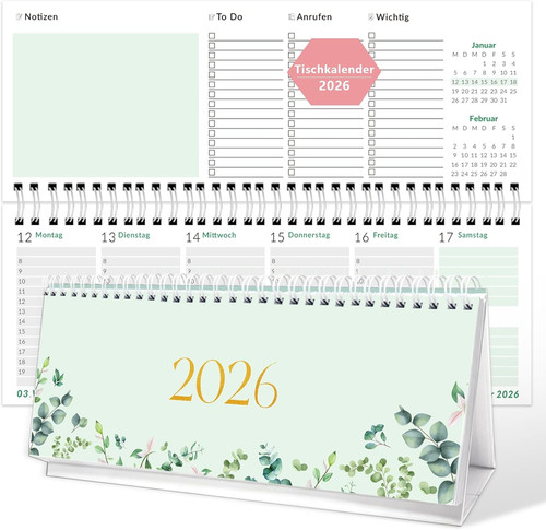 Tischkalender 2026 quer - 2026,