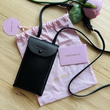 Coccinelle❗️Handytasche Leder Schwarz Phone Bag Noir Umhängetasche Crossbody NEU