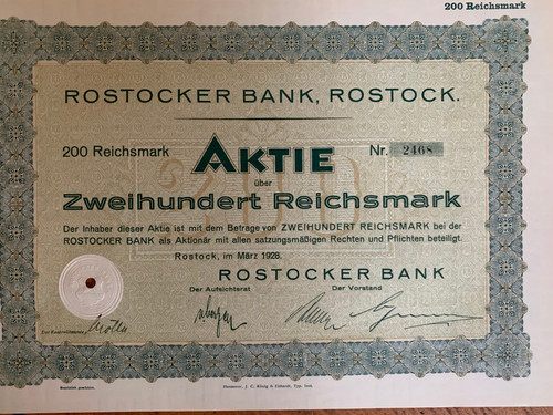 Rostocker bank alte - bank,