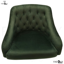 Velvet Fabric Swivel Task Chair Home Office Ergonomic Comfortable Chair Green