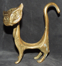 schwere Messingkatze ca. 11cm Dekorfigur Geschenk Sammler