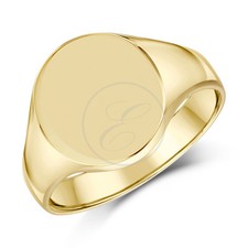 Siegelring gelbgold ovale - 9,