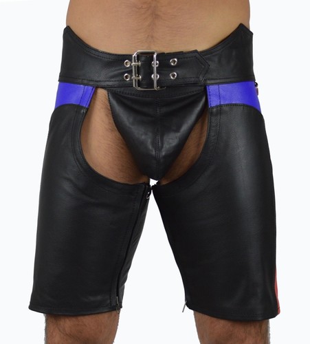 778 lederchaps blauen absatz - lederchaps,