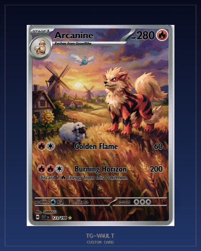 Arcanine sunset windmill - arcanine,