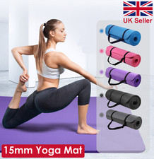 Yogamatte 15 mm dicke Trainingsmatte Fitnessstudio Training Fitness Pilates Zuhause rutschfest NBR