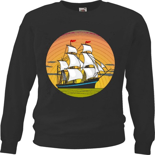 Sweatshirt segelschiff vier - sweatshirt,