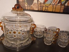 Walter Glas Bowle Set Blumen