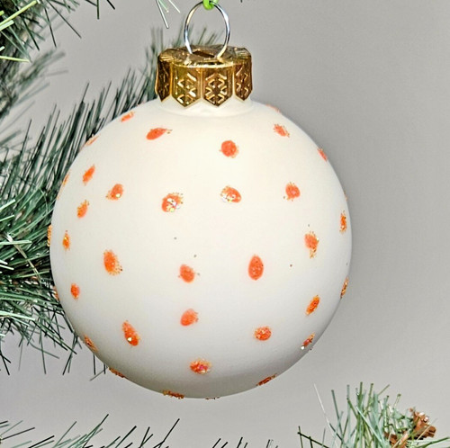 Christmas ball glass hand