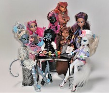 je1 Monster High Puppe repaint "Katzenbande"Caty,Meowlody,Clawdeen,Clawd,Toralei