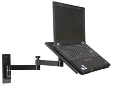Laptop Wand Halterung schwenkbar neigbar mit Notebook Tablet PC Ablage schwarz