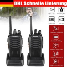 2x BAOFENG Funkgerät PMR 16 Kanäle WalkieTalkie set mit Großer Reichweite 8km DE