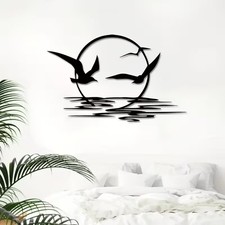 Moderne Möwe Metall Wandbild