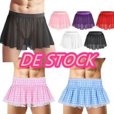 DE!Herren Sissy Rock Sexy Unterwäsche Durchsichtig Nachtwäsche Netz Crossdresser