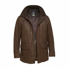 Hochwertige Lederjacke "Man's World" Braun / gr. 64-66 - Wie Neu - Vintage Style