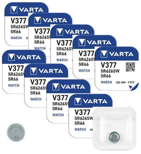 10x varta uhrenbatterie v377 - 10x,