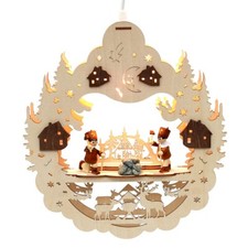 Holz Fensterbild rund