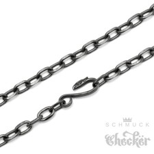 Rustikale Halskette Dunkelgrau