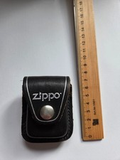Zippo Tasche Leder in Schwarz mit Clip