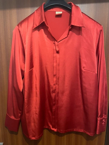 Tru rote satinbluse - tru, festliche