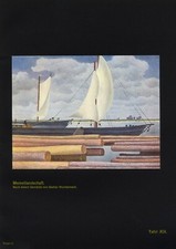 Memellandschaft Kunstdruck 1936 von Gustav Wunderwald * Köln Kalk Memel Njemen