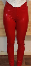 Vinyl Hose 36 Pull & Bear rot Lack Jeans PVC sexy elastisch Party stretch