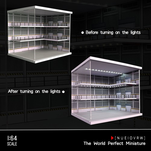 Diorama garage modell - 1:64,