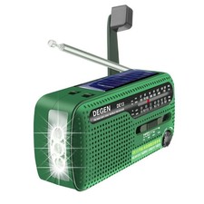 DEGEN DE13 Emergency Solar Radio FM/AM/SW Hand Crank Dynamo Receiver for Camping