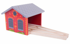 Bigjigs Rail Holz Doppel Lokschuppen Holzeisenbahn Schienenzubehör.