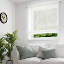 Raffrollo Stoffrollo Leinenstruktur uni creme inkl. Technik 120x140cm