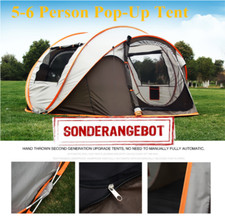 5-6 Personen Zelt Automatik Sekundenzelt Wurfzelt Familie Camping Weihnachten DE