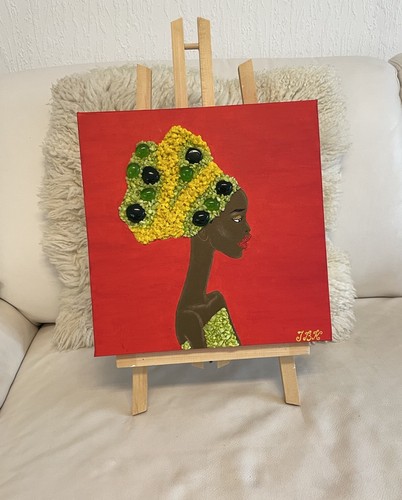 Acryl bild afrikanerin - bild, „afrikanerin“