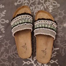 Damen XXL Plateau Pantoletten