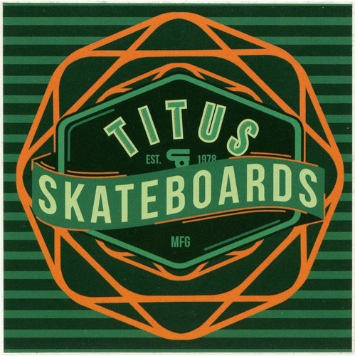 Titus skateboard sticker grün - titus,
