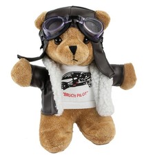 Teddybär Bruchpilot "Quax" 24 cm mit Pilotenoutfit Pilotbär Kuscheltier
