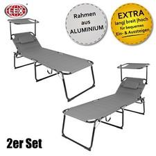 2er-Set XXL Alu Gartenliege