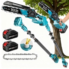 8" Teleskop Astsäge KettensägeTeleskopsäge Akku Kettensäge Hochentaster  2*Akku