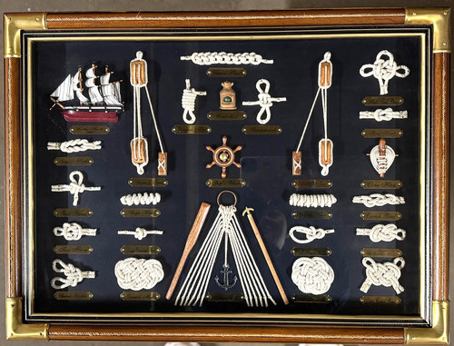 Maritimes wandbild mit deko - maritimes,