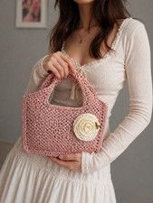 Handmade Raffia Tasche Blume