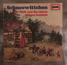 LP Vinyl Märchen Gebrüder Grimm Schneewittchen Der Wolf Europa E 214