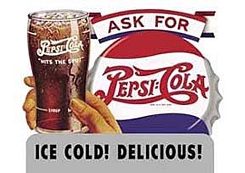 Pepsi ice cold delicious - ice,
