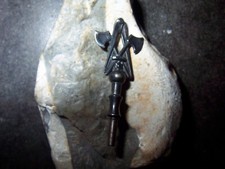 seltener antiker Uhr Freimaurer Uhren-Schlüssel Silber Kanone Eisen  1860-1880