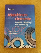 Decker / Maschinenelemente. Funktion, Gestaltung und Berechnung. ... | Buch | 
