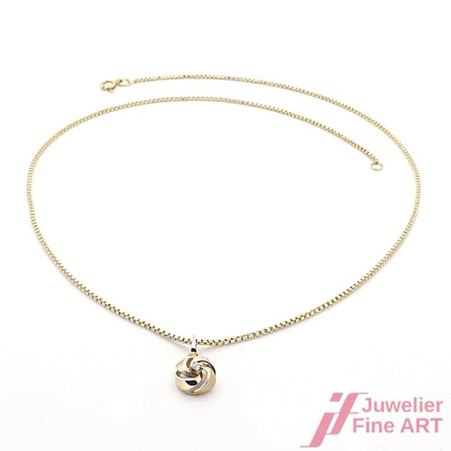 Collier 585 gelb weißgold - collier,