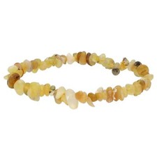 Gelber opal splitterarmband - gelber,