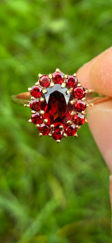 Wunderschöner granat ring - wunderschöner, 9