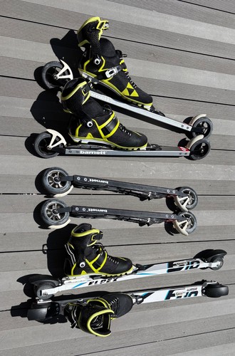 Skiroller set mit - mit, fischer