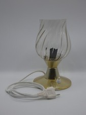 Lampe Tischlampe Retro Retrolampe Tulpe braun durchsichtig
