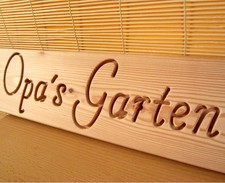 OPAs GARTEN, Holz Dekoschild